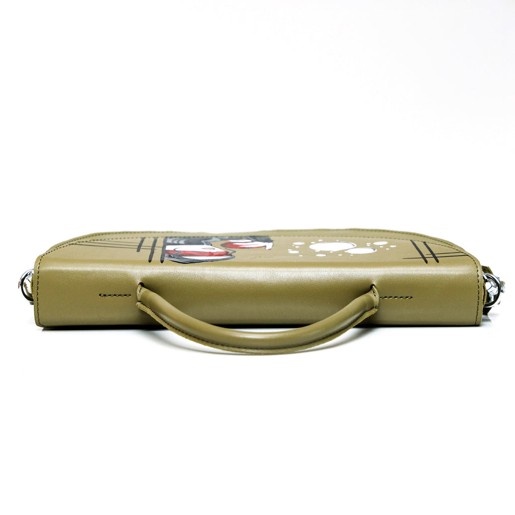 "Blind Muse" – Hand-Painted Leather Bag