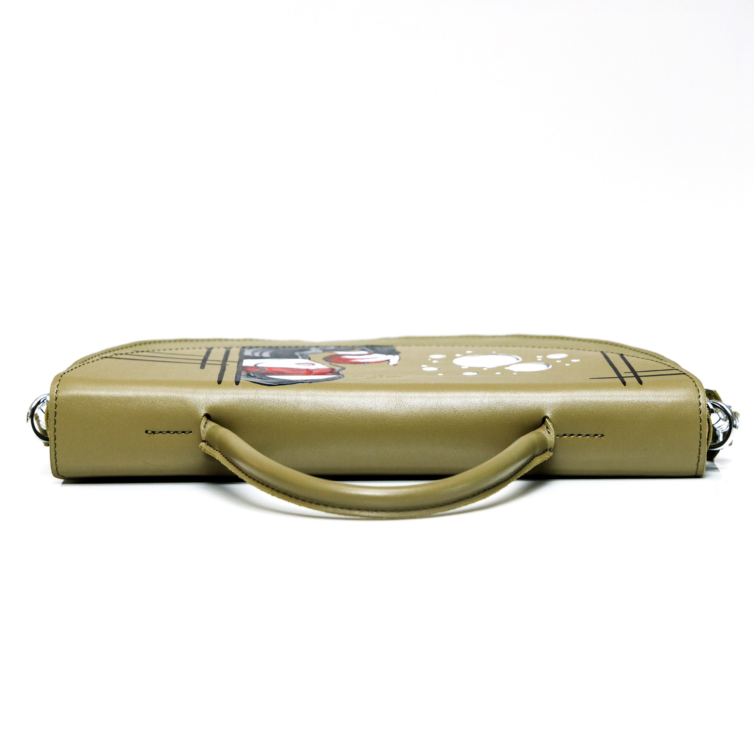 "Blind Muse" – Hand-Painted Leather Bag