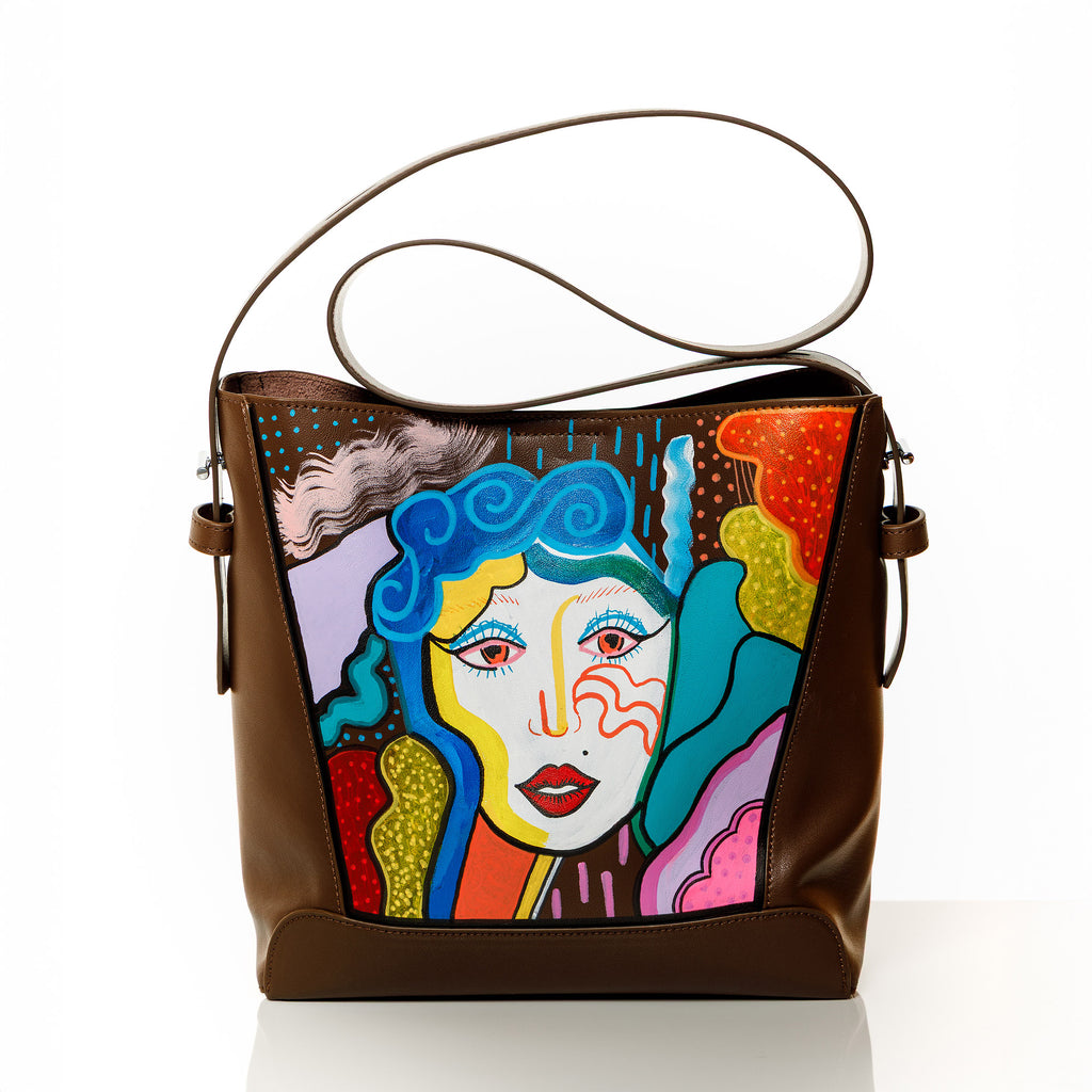 "Inner Colorus" – Hand-Painted Leather Bag