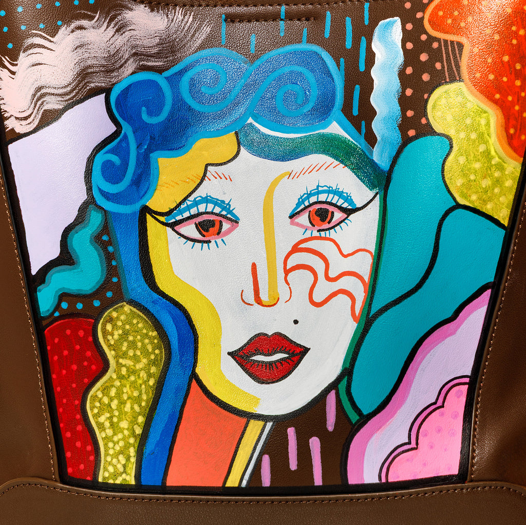 "Inner Colorus" – Hand-Painted Leather Bag