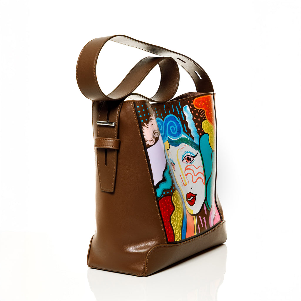 "Inner Colorus" – Hand-Painted Leather Bag